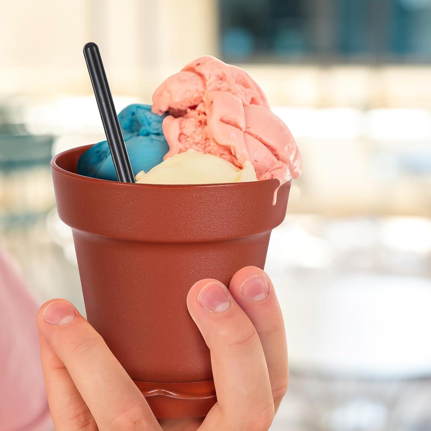 Paquete de 20 Mini Macetas DOITOOL con Tapa y Pala 7.2 cm