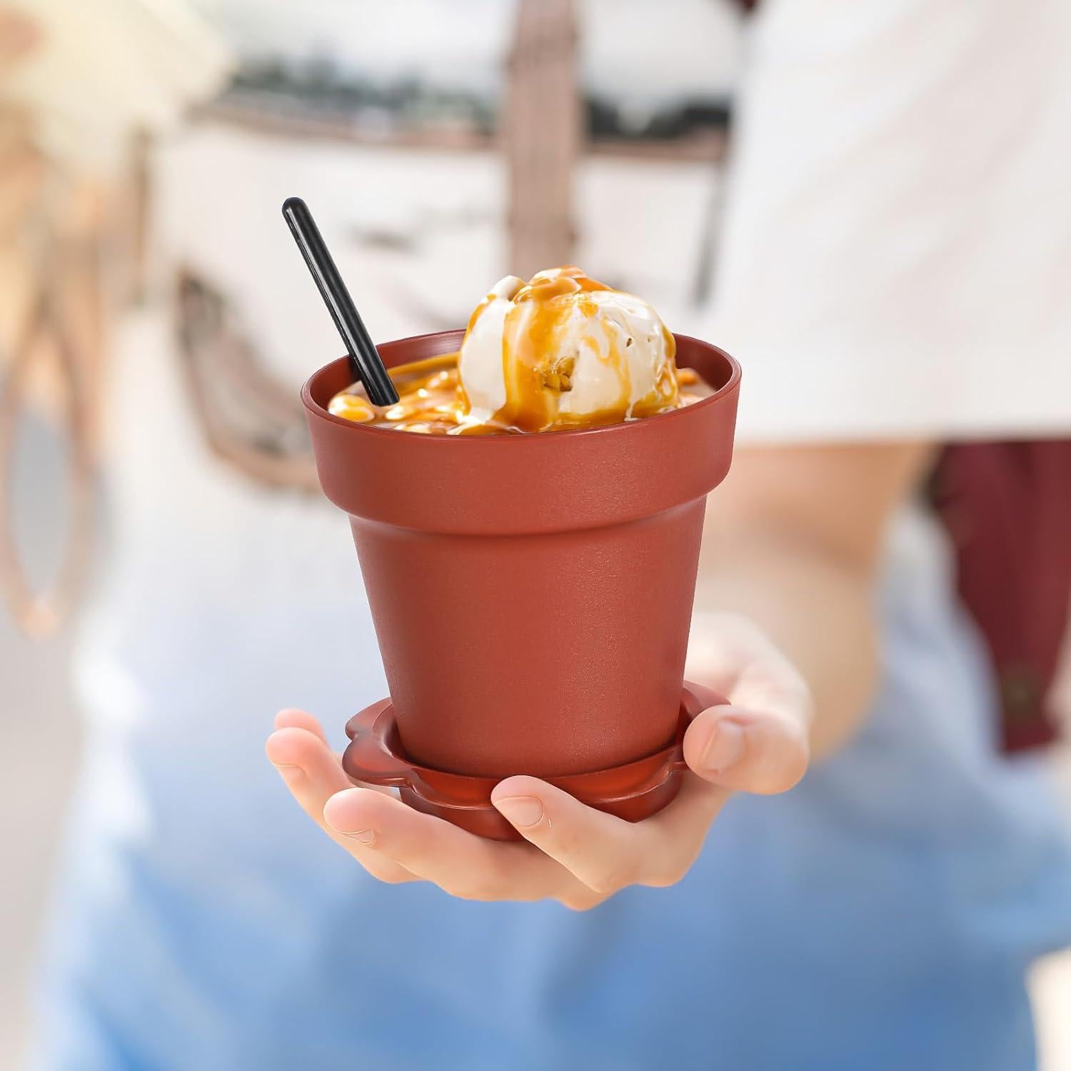 Paquete de 20 Mini Macetas DOITOOL con Tapa y Pala 7.2 cm