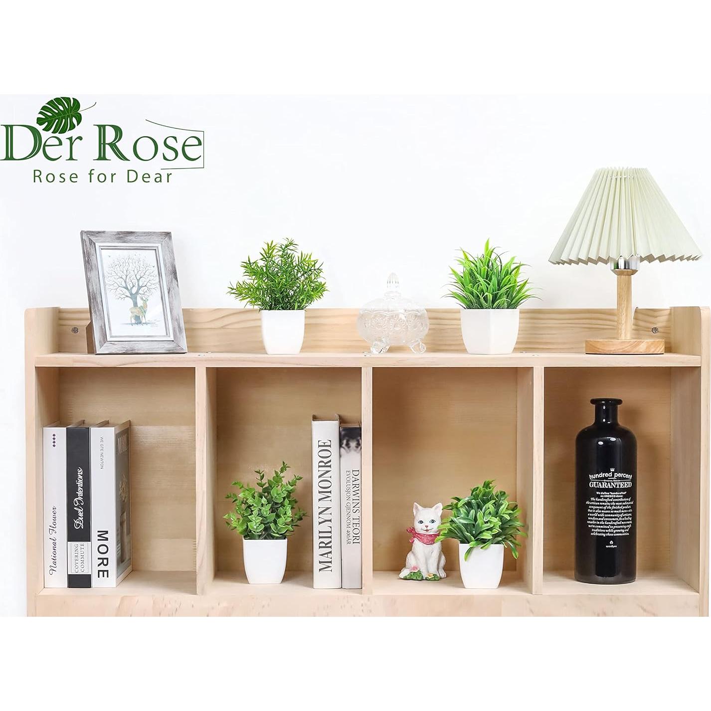 Plantas Falsas en Macetas Der Rose - 4 Paquetes Eucalipto