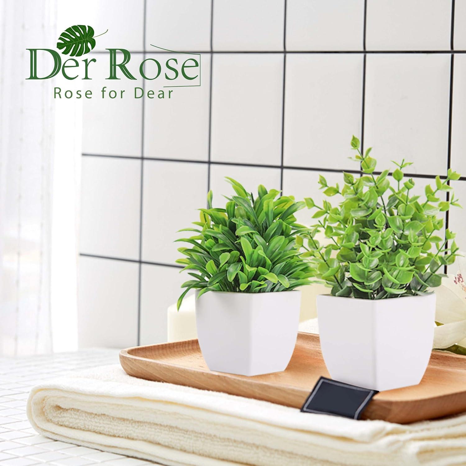 Plantas Falsas en Macetas Der Rose - 4 Paquetes Eucalipto