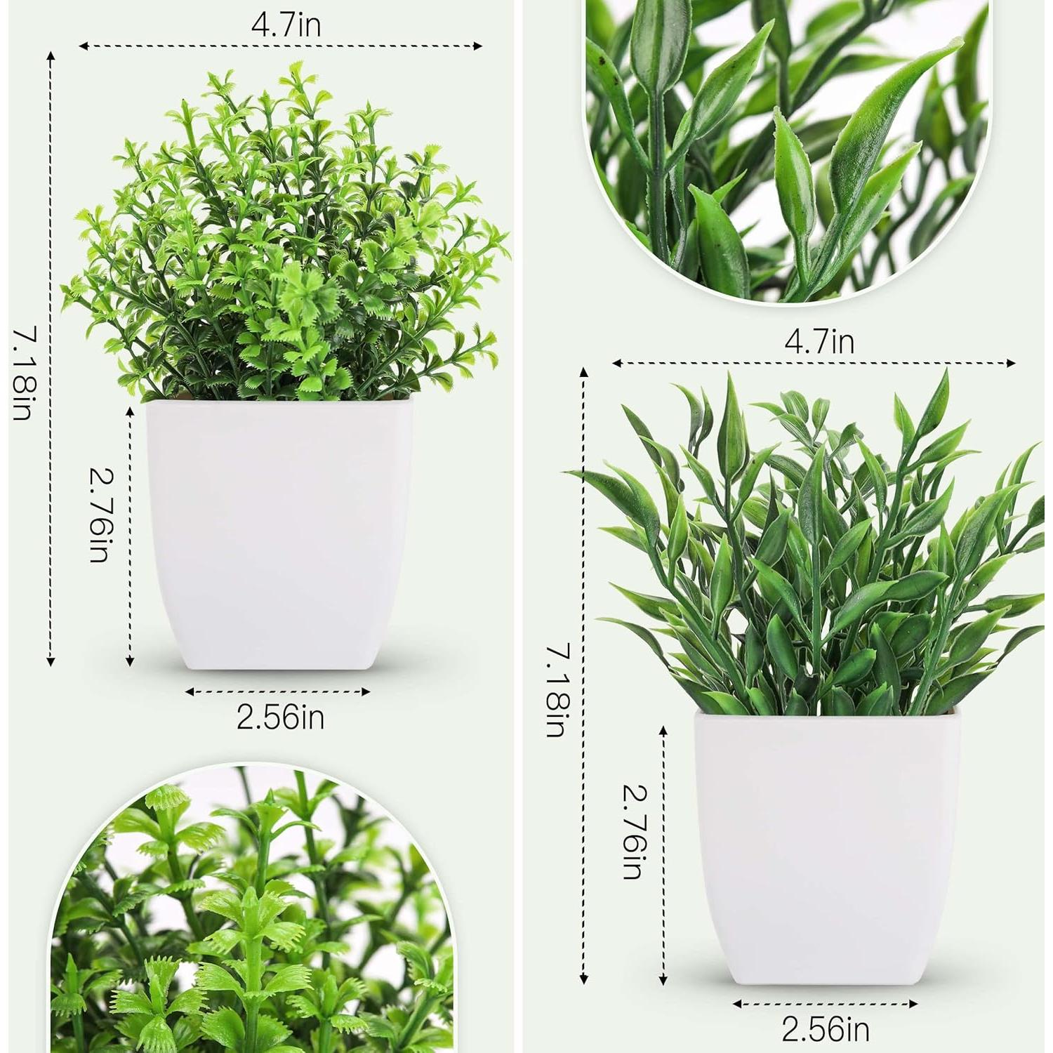 Plantas Falsas en Maceta Der Rose - 2 Paquetes 18 cm Verde