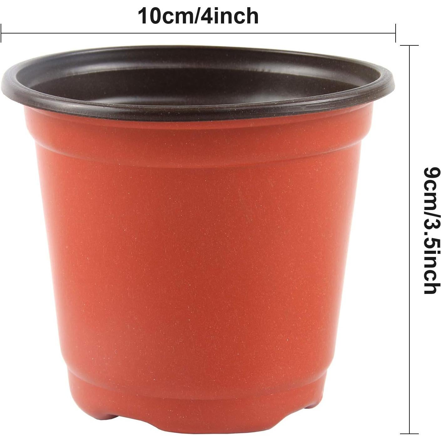 150 Macetas de Plástico Augshy 10.16 cm para Vivero