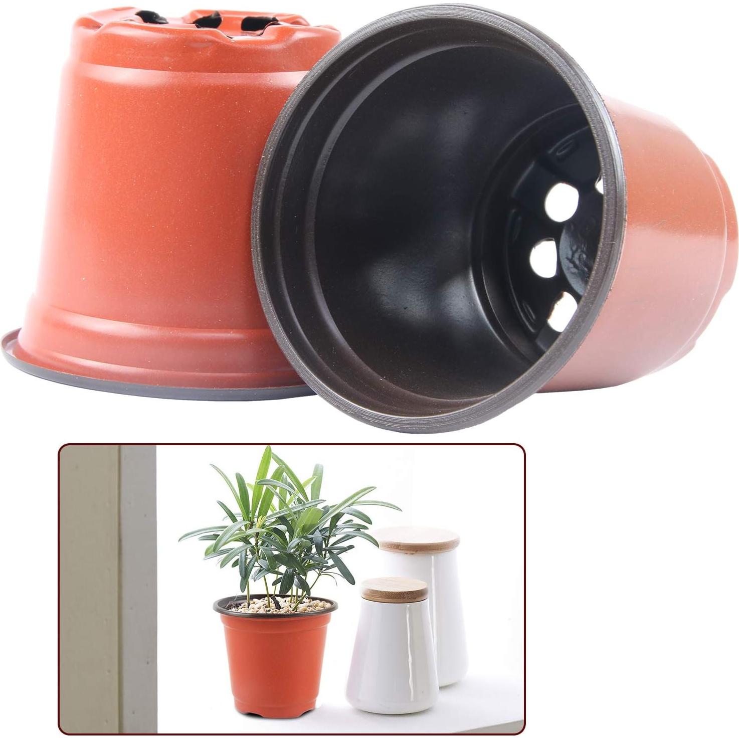 150 Macetas de Plástico Augshy 10.16 cm para Vivero