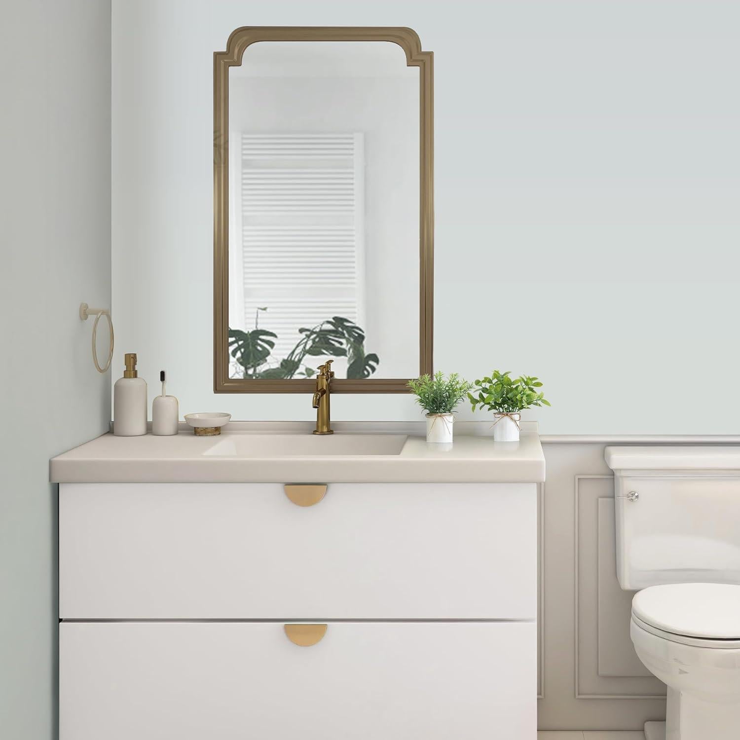 Mkono 4 Plantas Artificiales Eucalipto en Macetas Galvanizadas