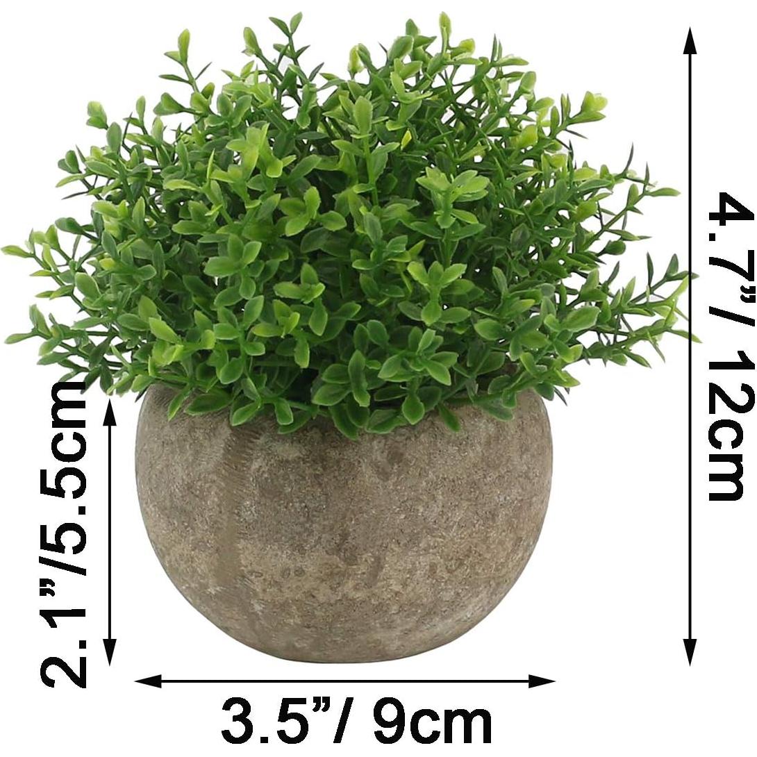 Mini Plantas Falsas Ogrmar en Maceta de Cerámica 11.9 cm
