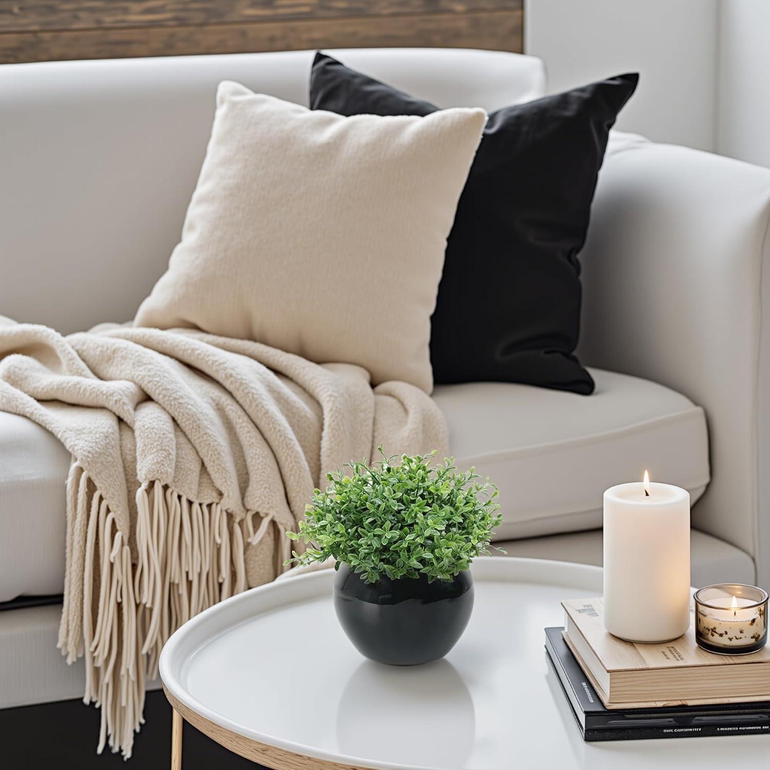 Planta Artificial de Salvia Velener en Maceta Negra 12.7cm