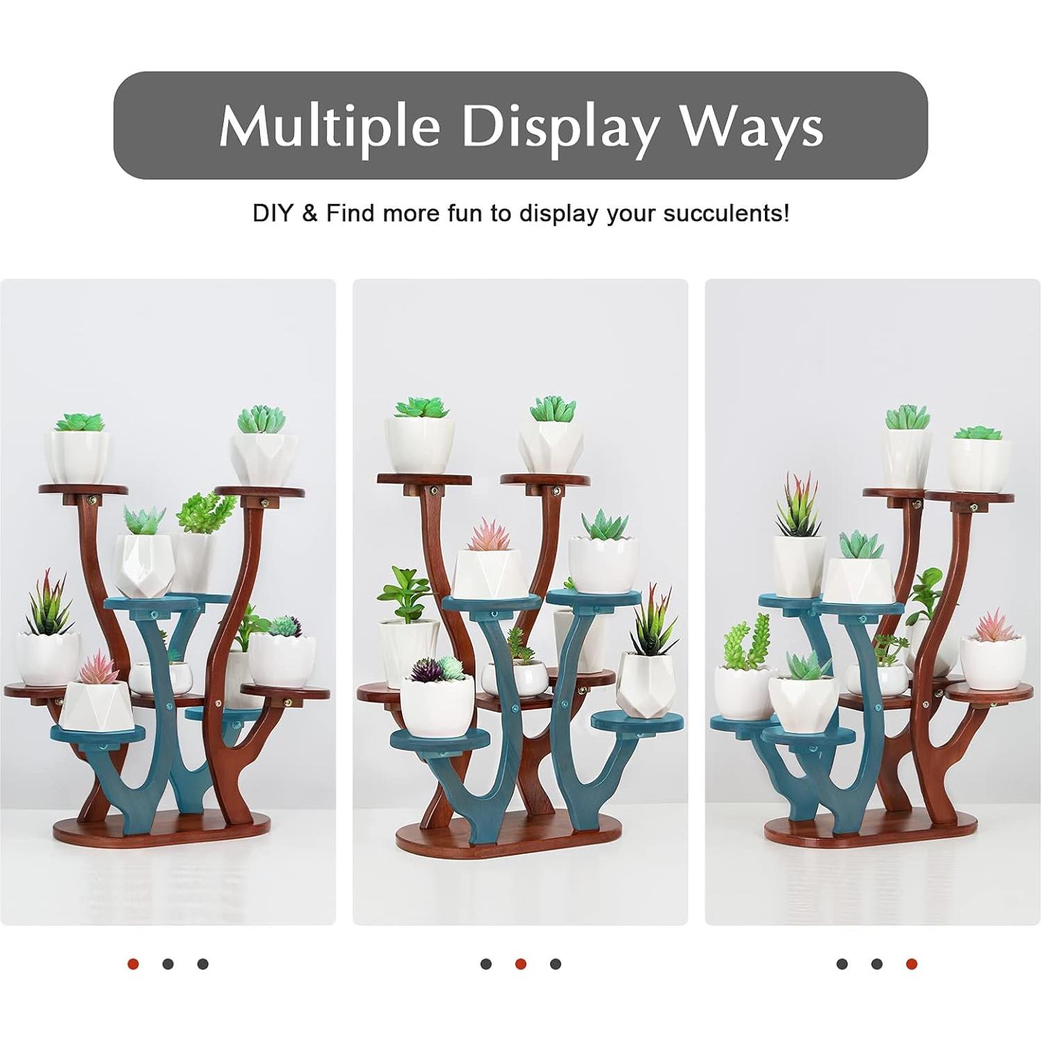 Soporte de Plantas Mini Suculentas Jotsport 9 Macetas 39x45.7cm