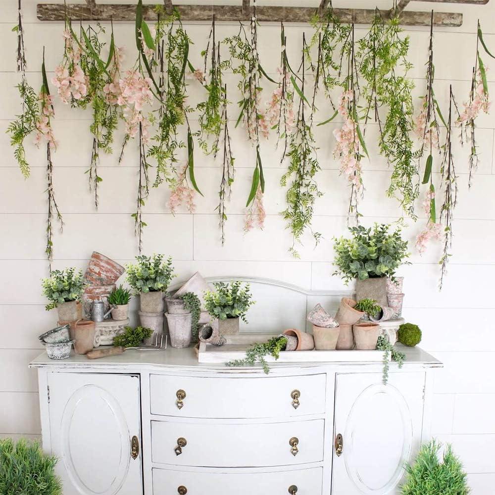 Flojery Mini Plantas Artificiales en Macetas 21-23 cm Eucalipto