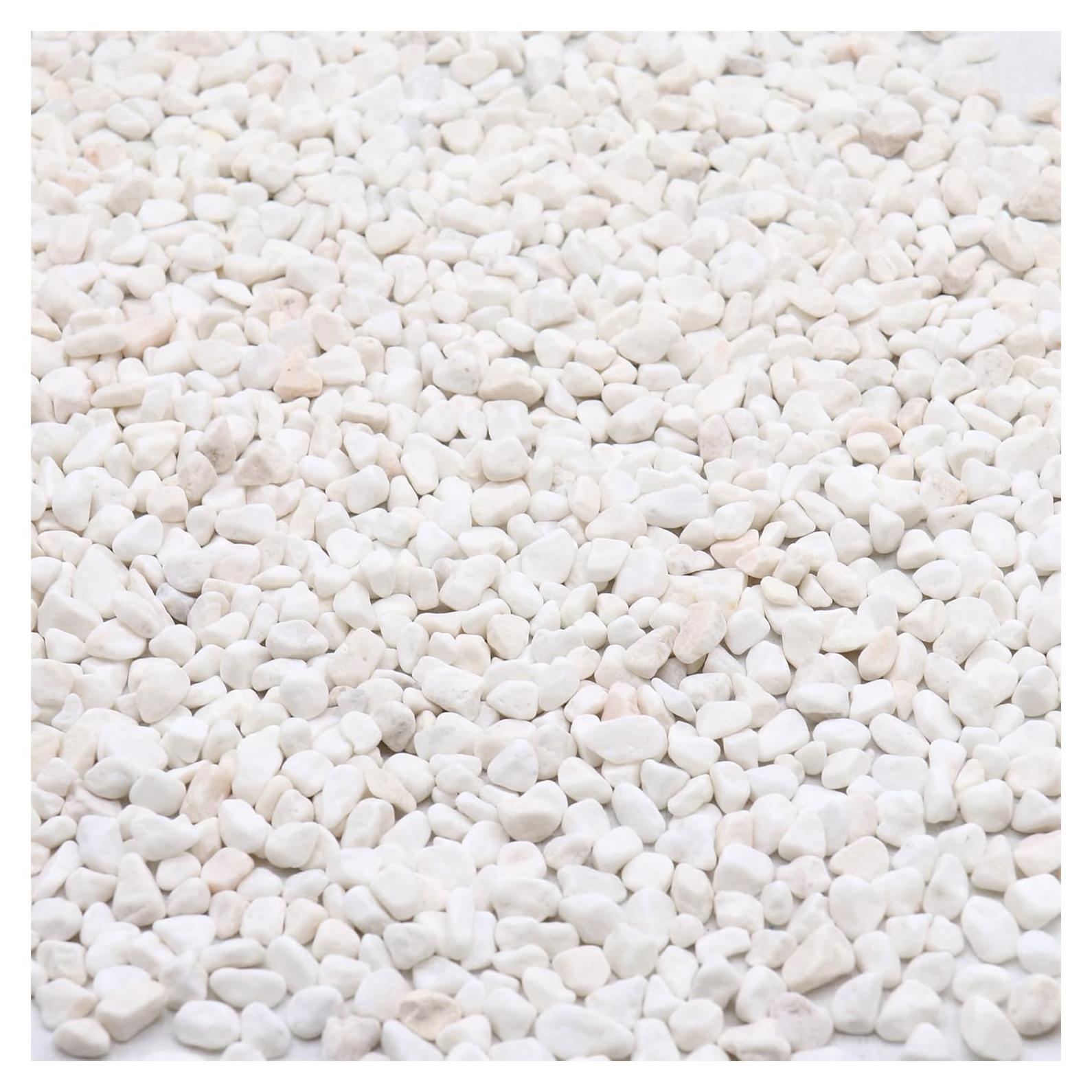 Piedras Decorativas Blancas Pulidas 0.5 cm 4 kg - Jardín