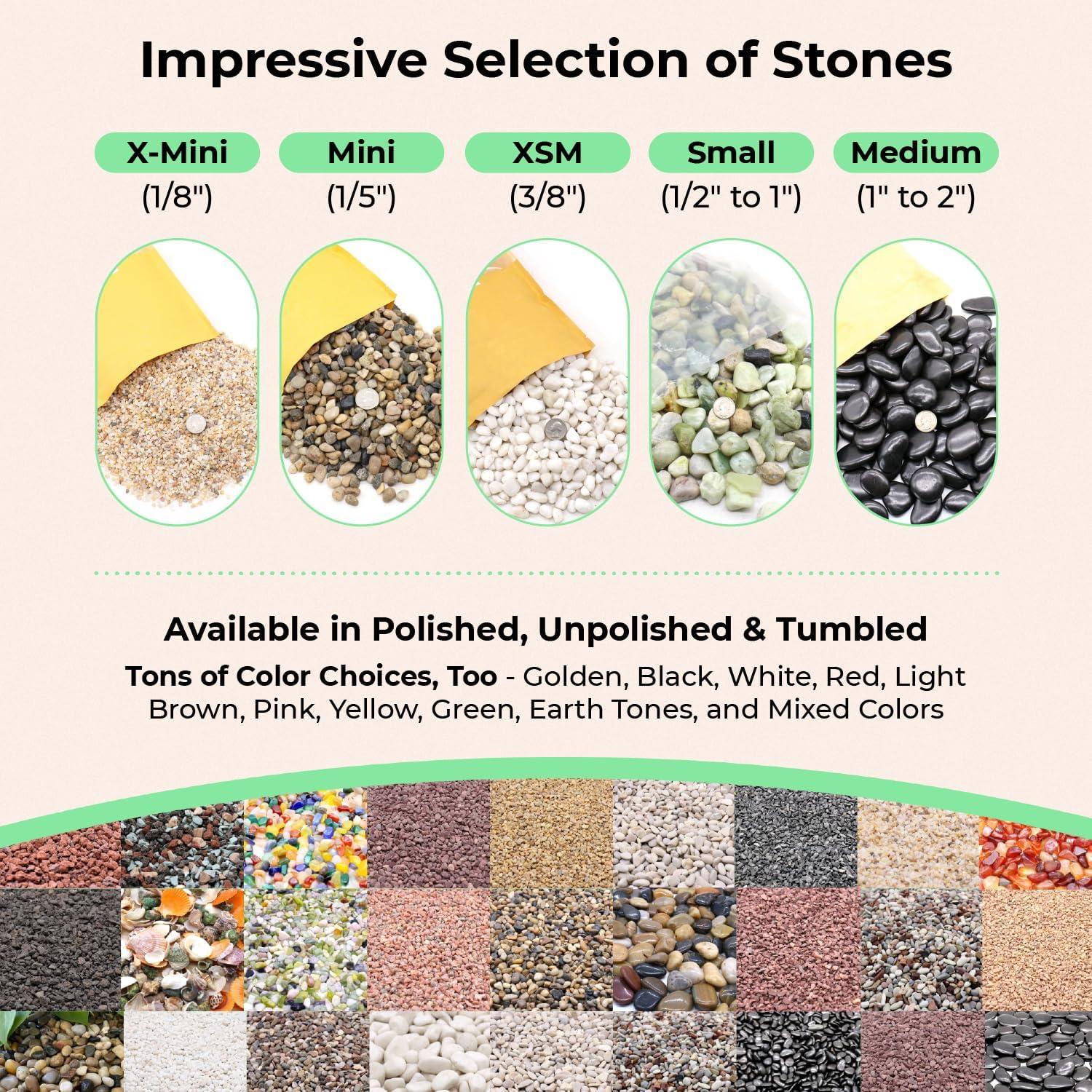 Piedras Decorativas Blancas Pulidas 0.5 cm 4 kg - Jardín