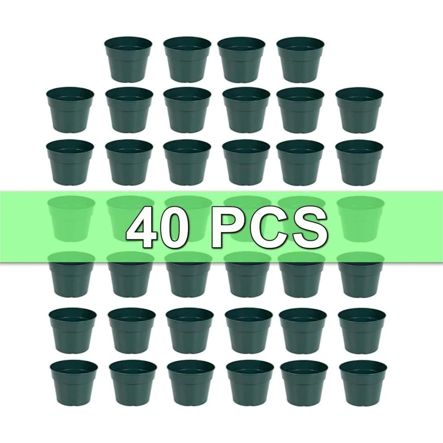 Paquete de 40 macetas de plástico 4" RooTrimmer con malla