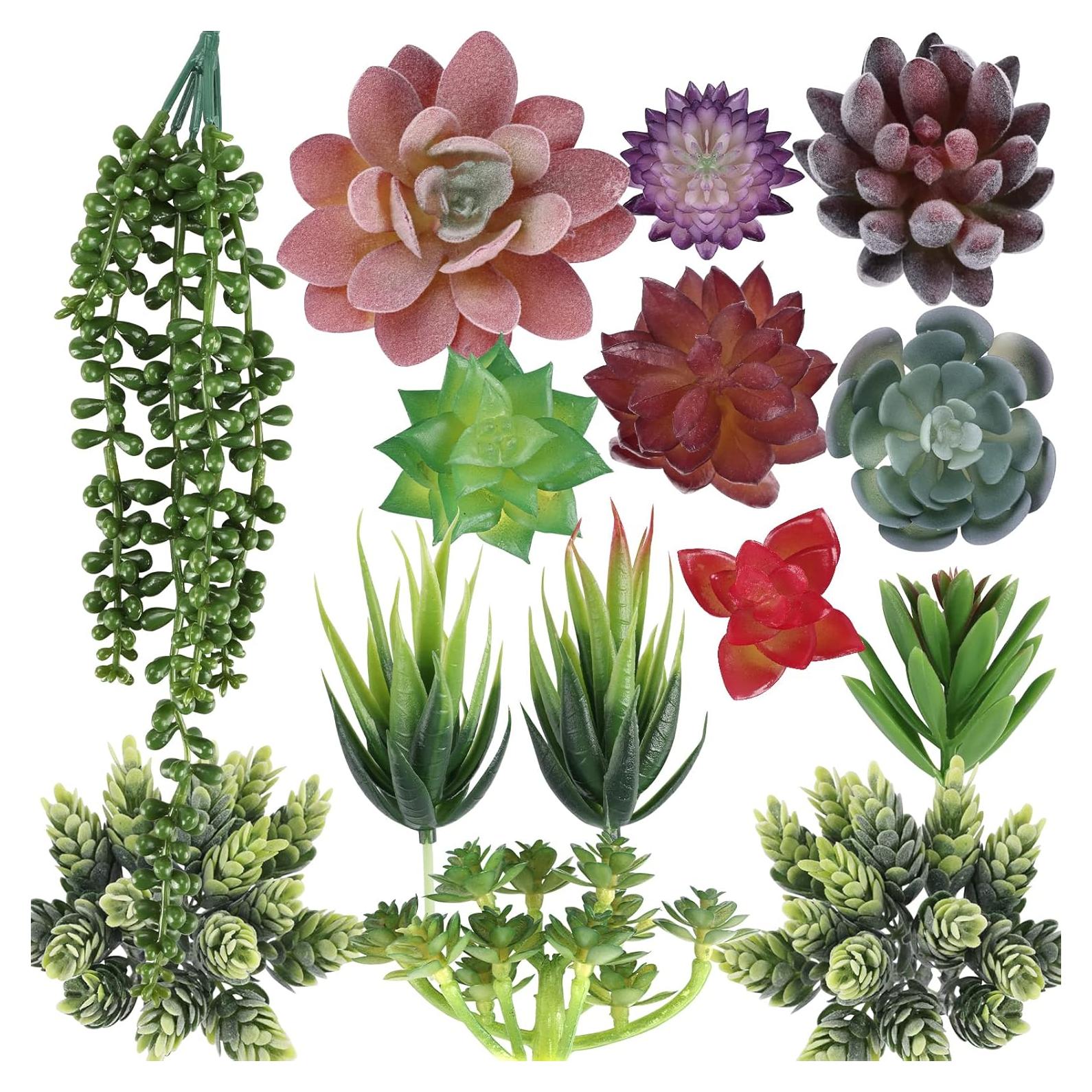 CEWOR 14pcs Suculentas Artificiales Realistas para Decoración
