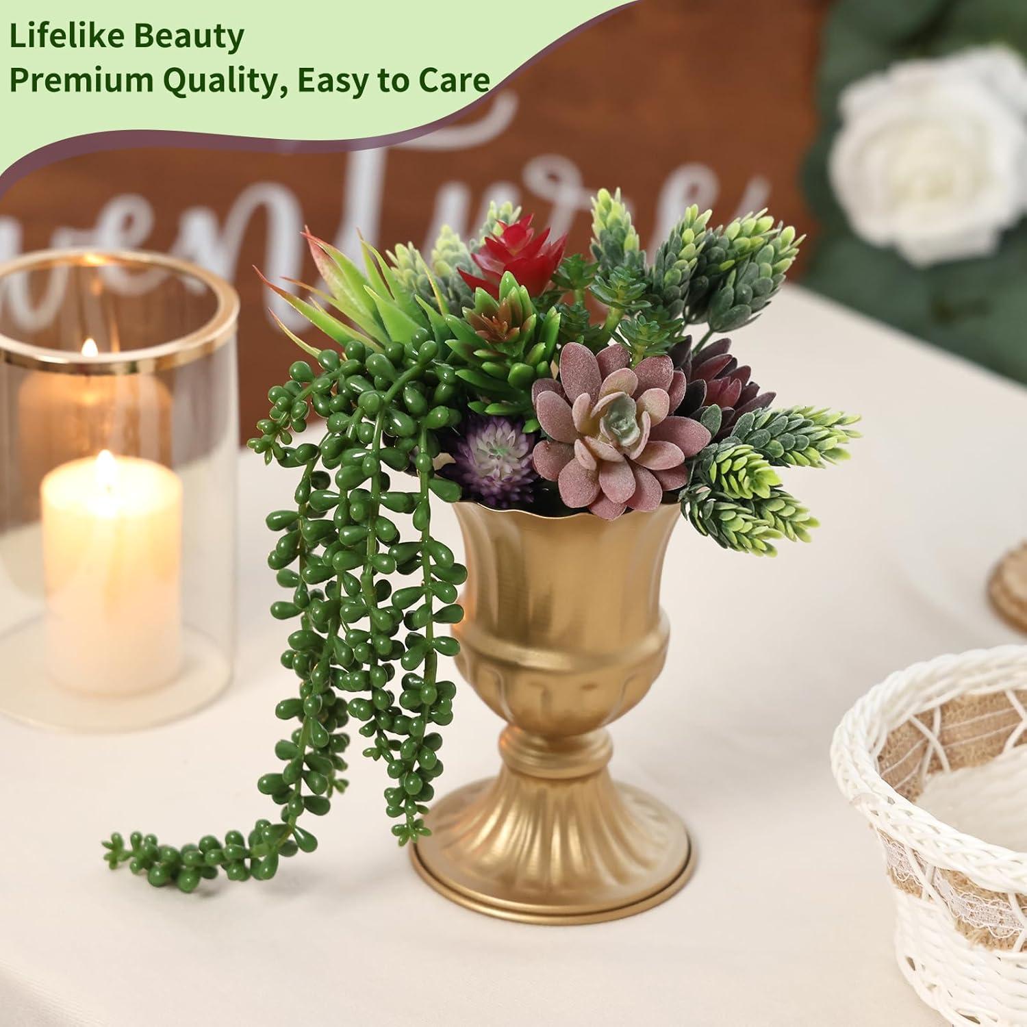 CEWOR 14pcs Suculentas Artificiales Realistas para Decoración