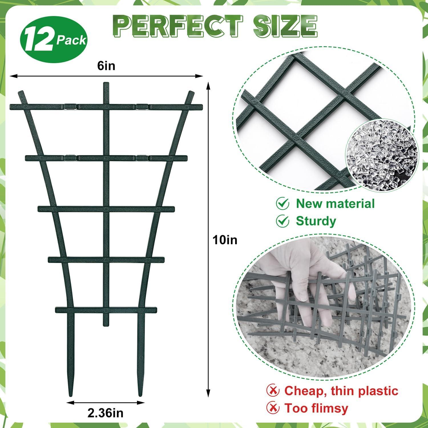 Paquete de 12 enrejados apilables SYWHXY para plantas 25x15cm