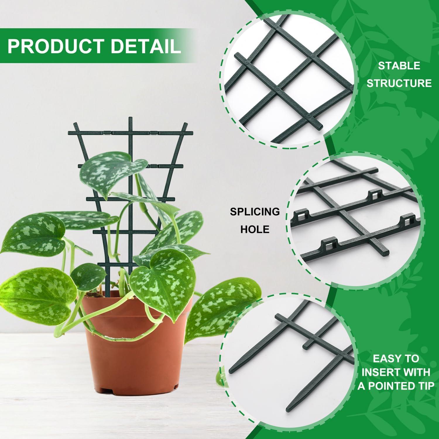 Paquete de 12 enrejados apilables SYWHXY para plantas 25x15cm