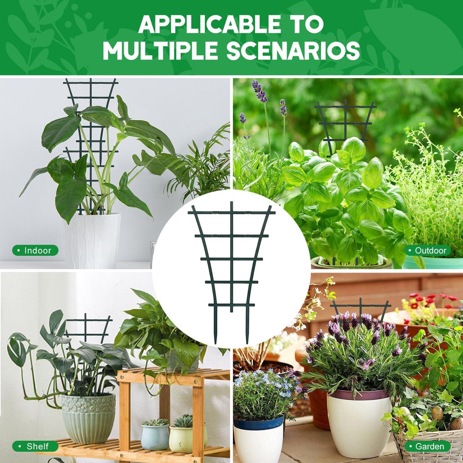 Paquete de 12 enrejados apilables SYWHXY para plantas 25x15cm