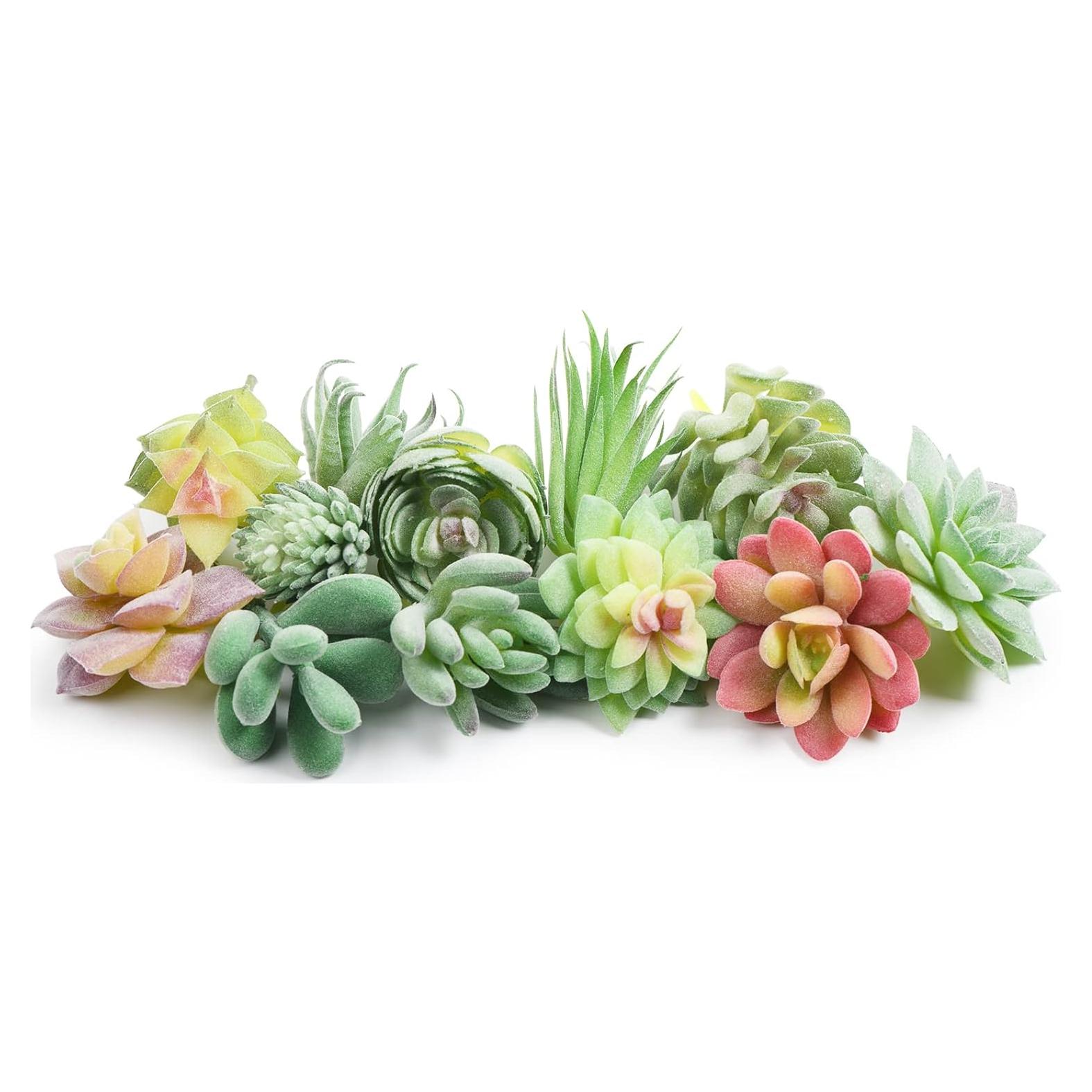 12 Suculentas Artificiales HappyHapi Verde Aterciopelado