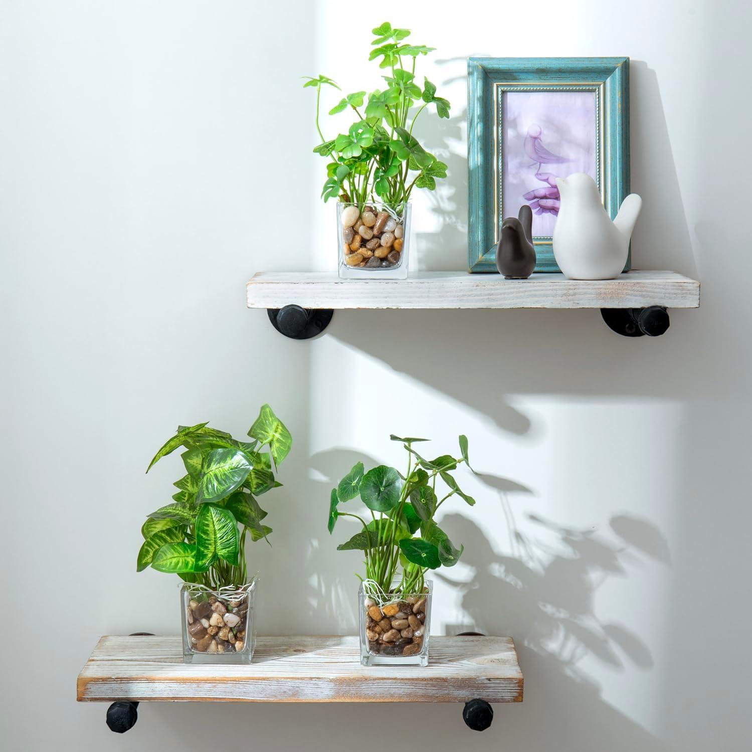 Set de 3 Plantas Falsas MyGift en Macetas de Vidrio 24.1 cm