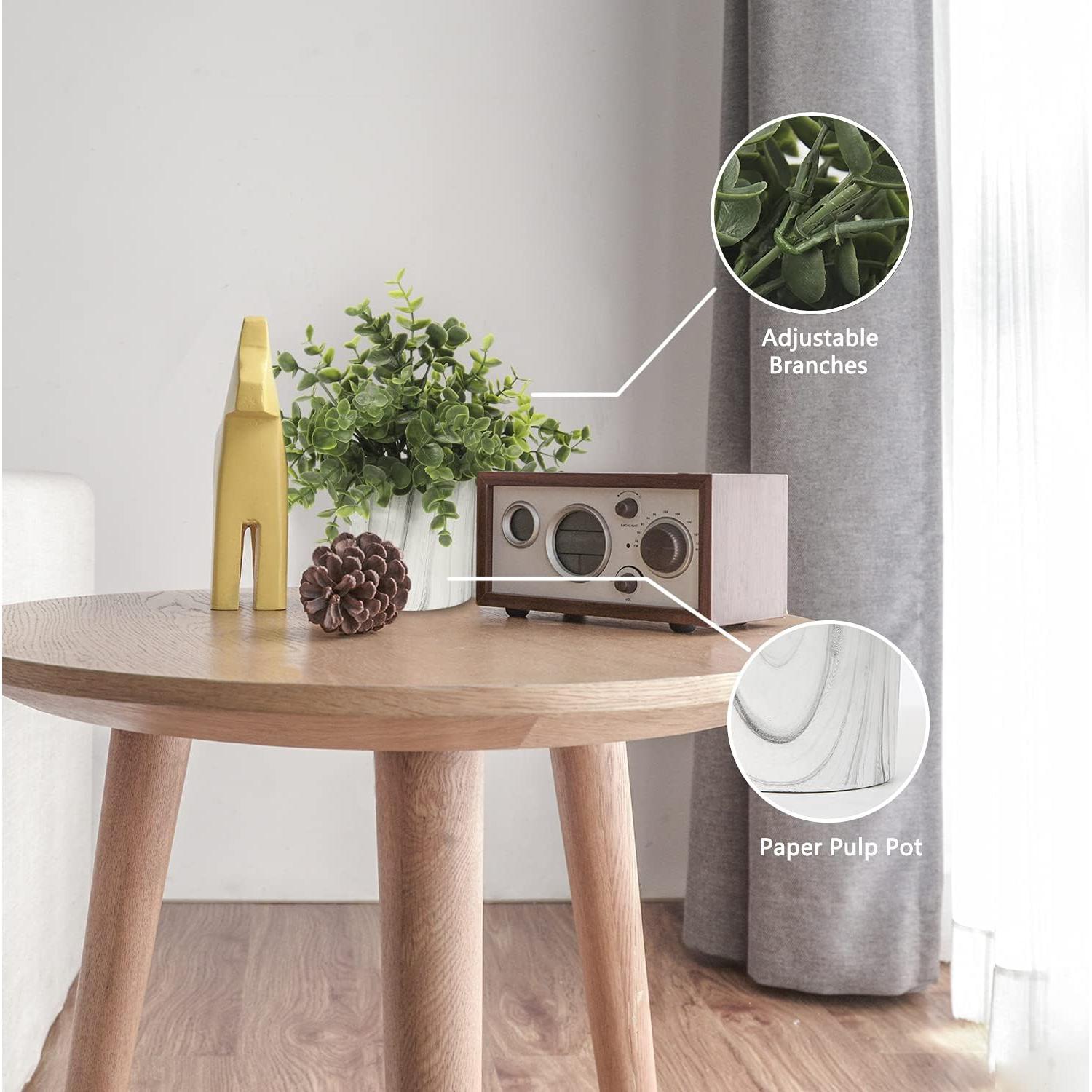 Planta Artificial Eucalipto Hollyone en Maceta de Papel 22.9 cm