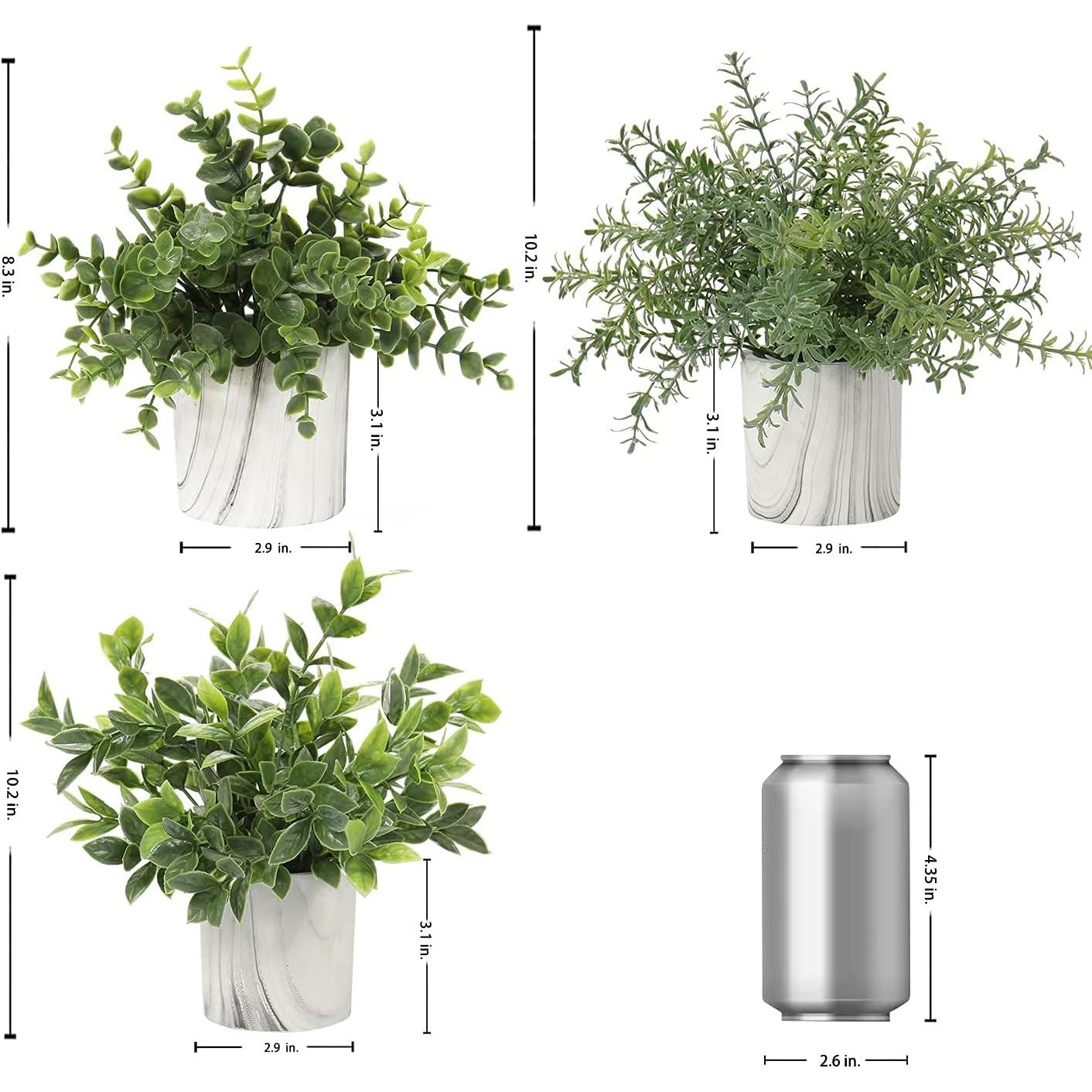 Planta Artificial Eucalipto Hollyone en Maceta de Papel 22.9 cm