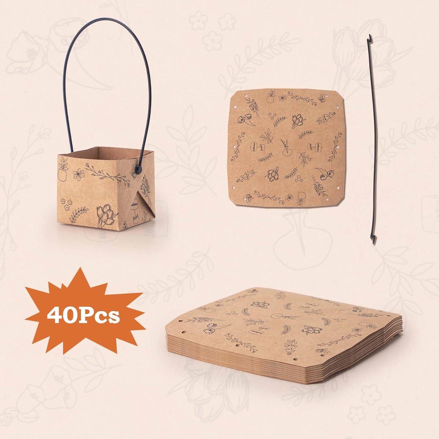 40 Bolsas de Envoltura para Suculentas Fayoula 5.1 cm Kraft