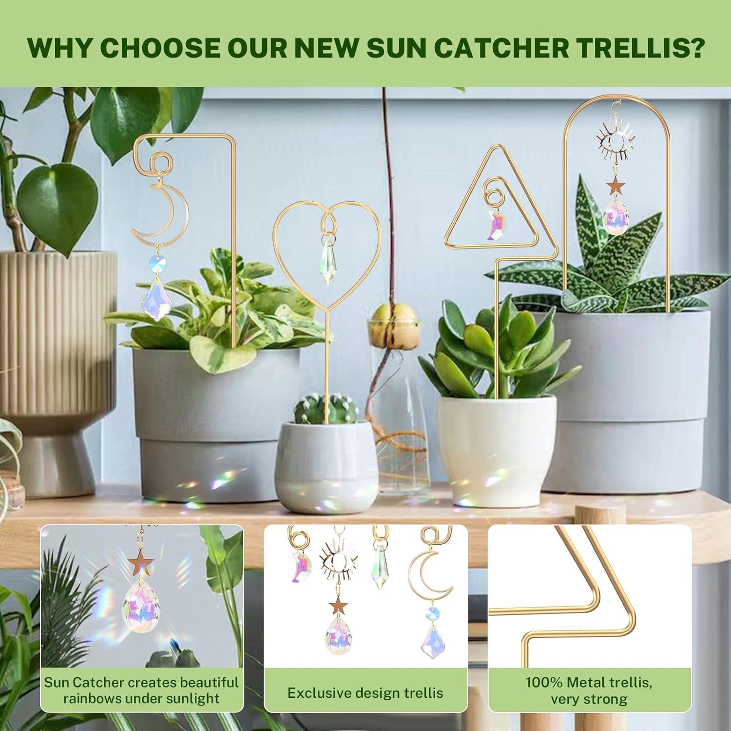 Trellis Pequeño para Plantas WellSign con Atrapa Rayos de Sol 4 Pzas