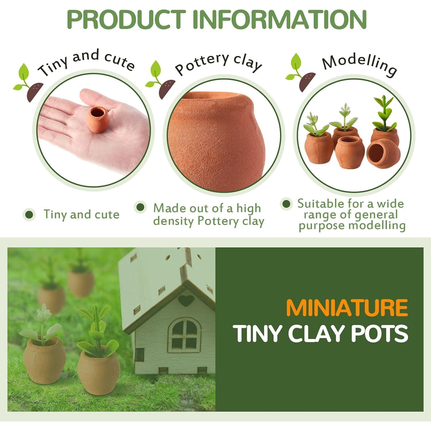 Set de 40 Macetas de Arcilla Terracota RimCereal 2.3x1.9 cm