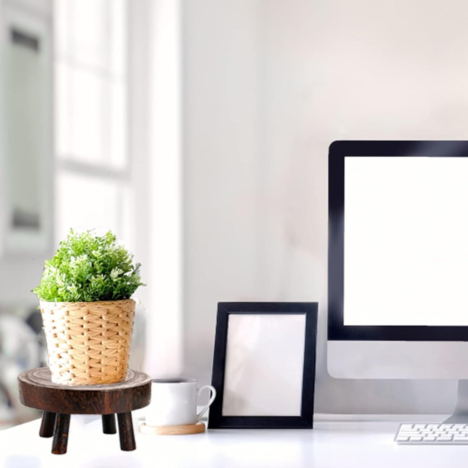 Juego de 2 Taburetes de Madera TOPZEA para Plantas 12-17 cm