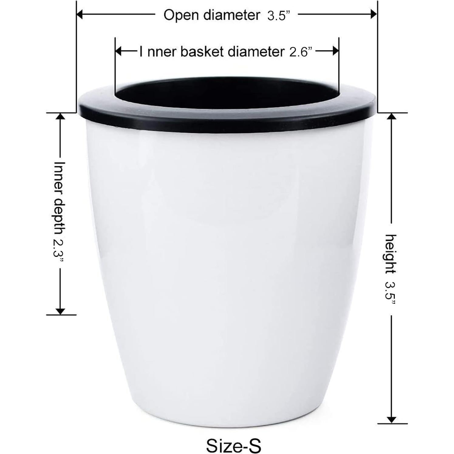Maceta Autorriego OYSIR Blanca 3.5" para Plantas - 3 Piezas