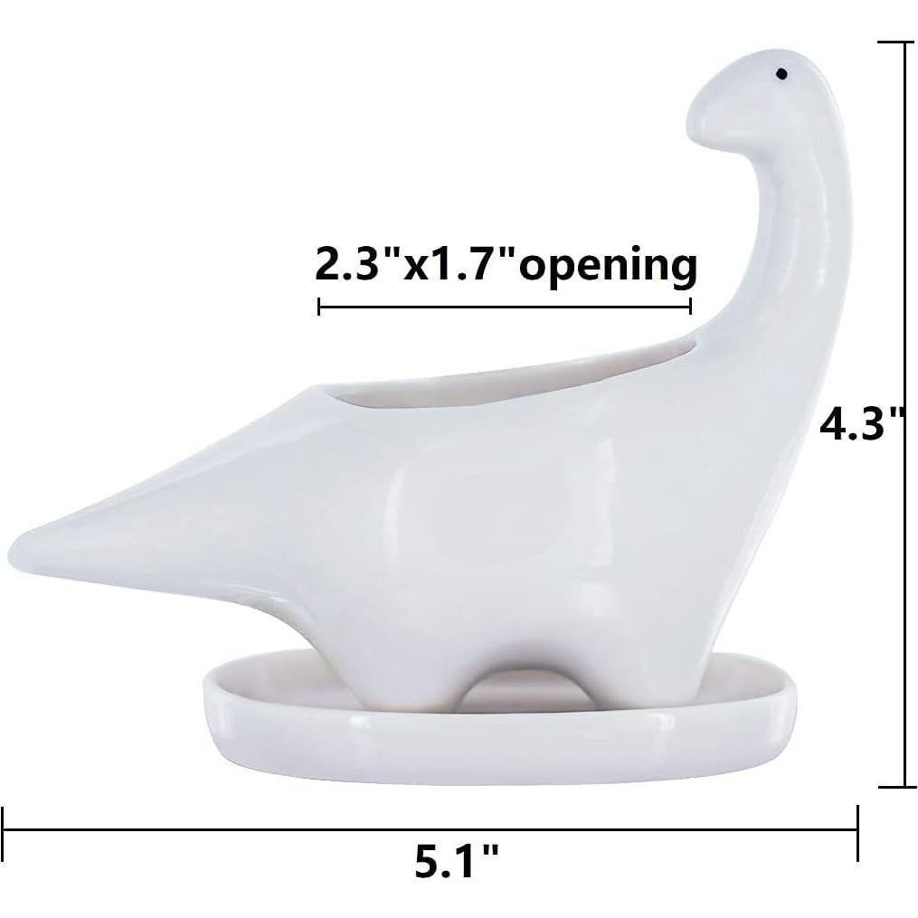 Maceta Cerámica Dinosaurio GeLive para Suculentas 12.95 cm