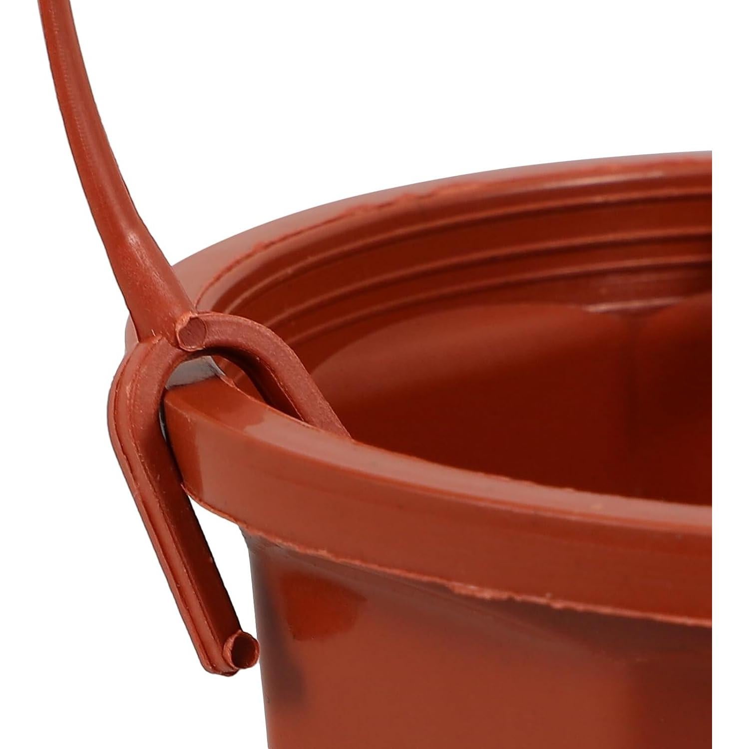 10 Macetas Colgantes Mipcase de Plástico 25x10cm Rojo Oscuro