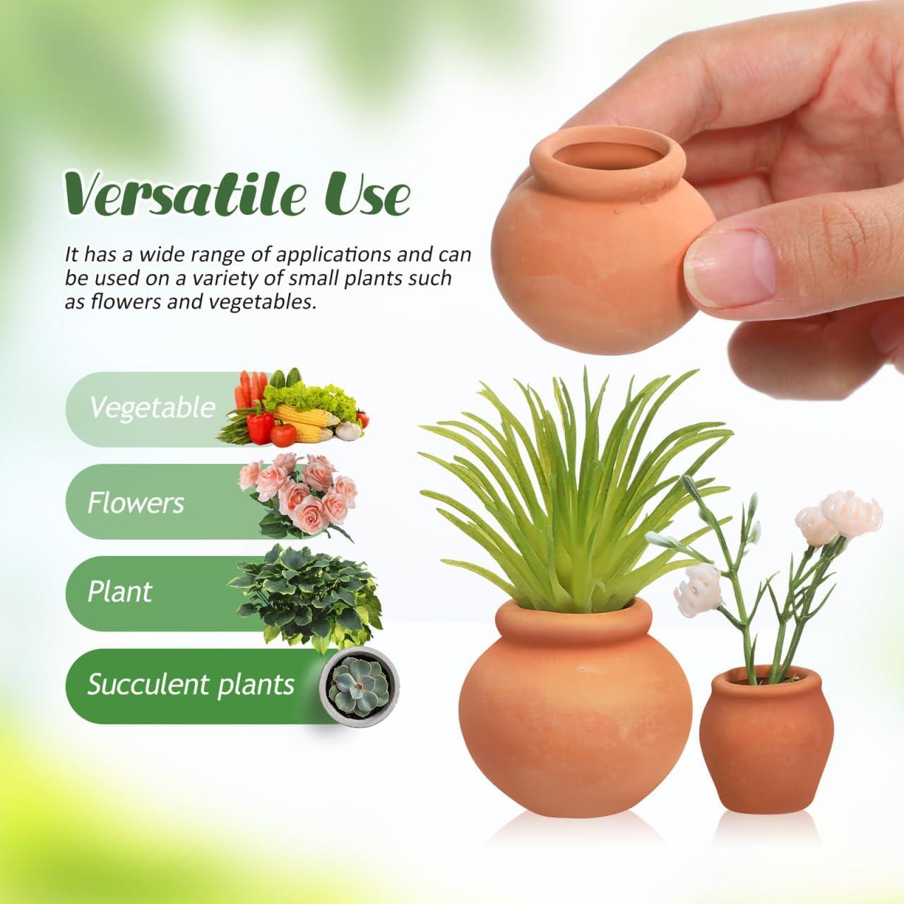 Macetas Miniatura de Terracota BESPORTBLE 4Pcs 3.2x2.2cm