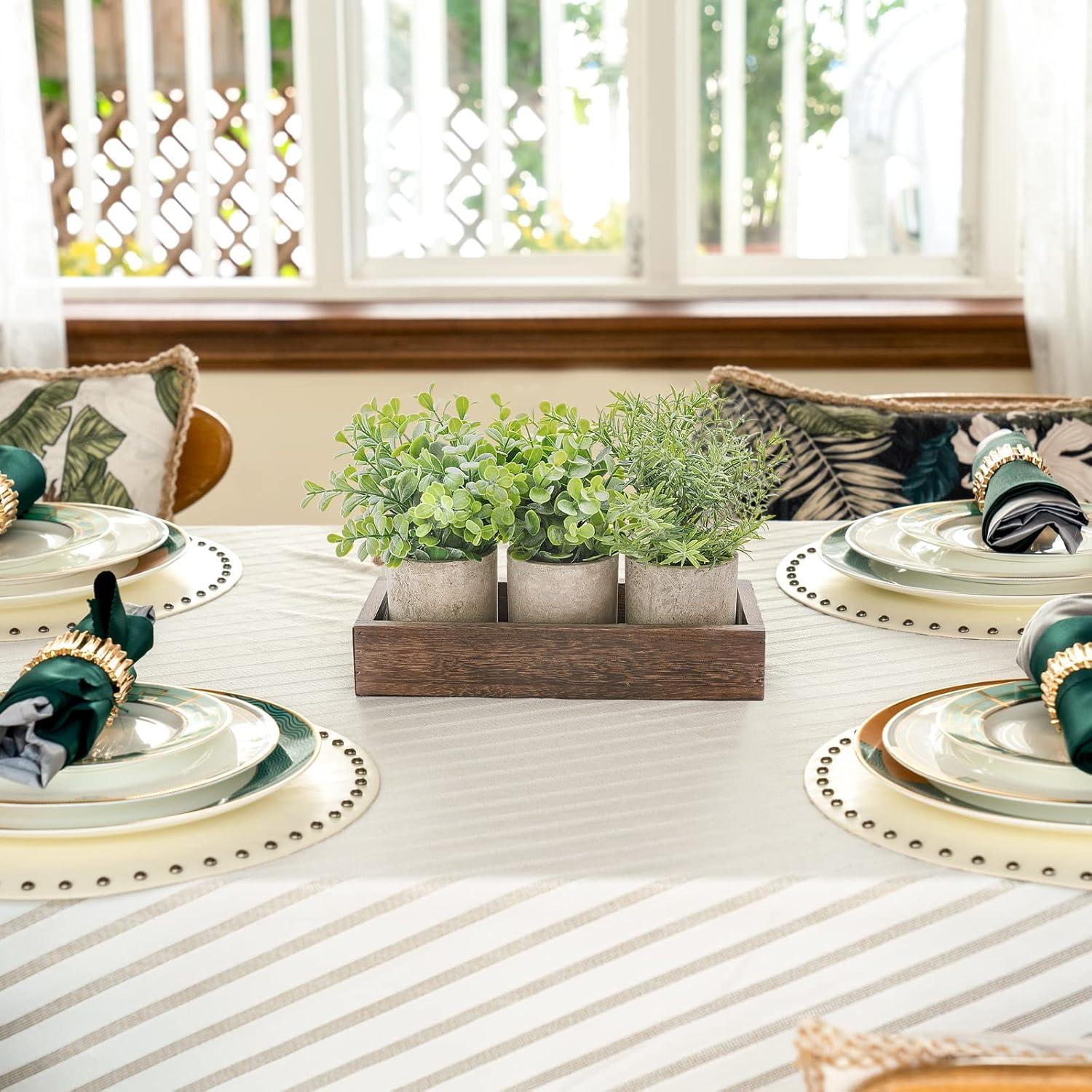 Conjunto de Plantas Artificiales Eucalipto Dahey 3 Pzas