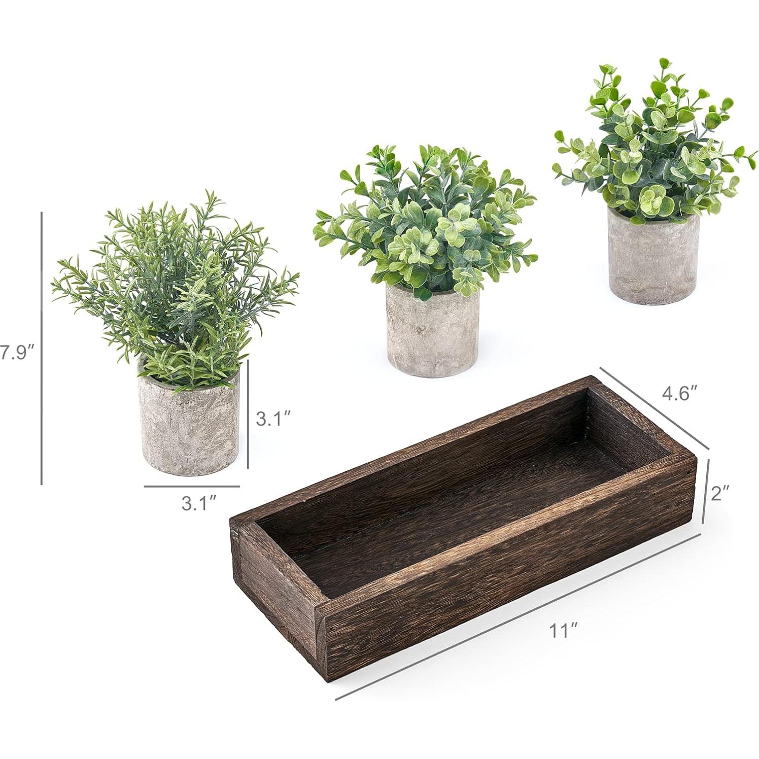 Conjunto de Plantas Artificiales Eucalipto Dahey 3 Pzas