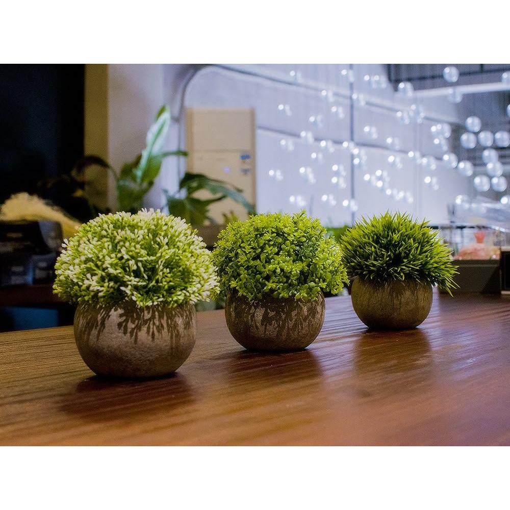 Set de 3 Plantas Artificiales OPPS en Maceta Gris 11.9 cm