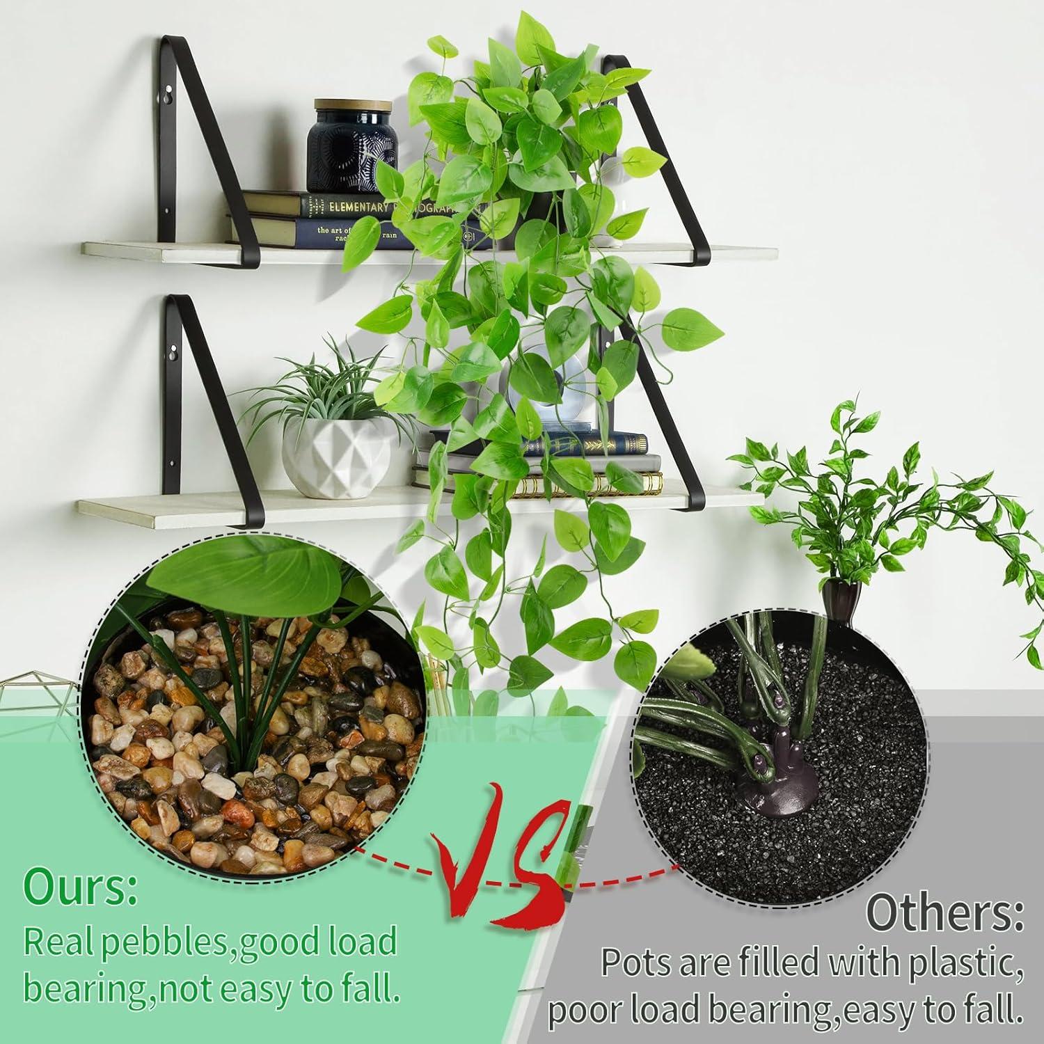 Planta Colgante Artificial Pothos LOYWREE en Maceta Negra 100cm