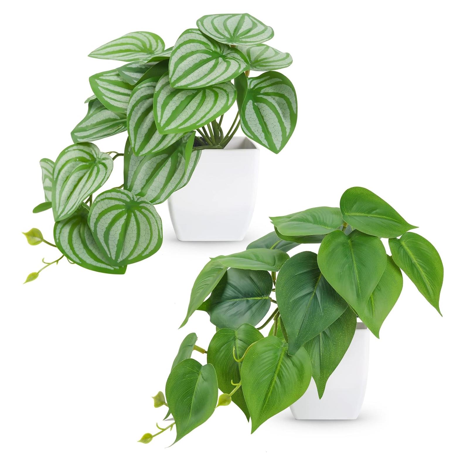 Plantas Falsas Der Rose 2 Pcs 21.95 cm Decoración Interior