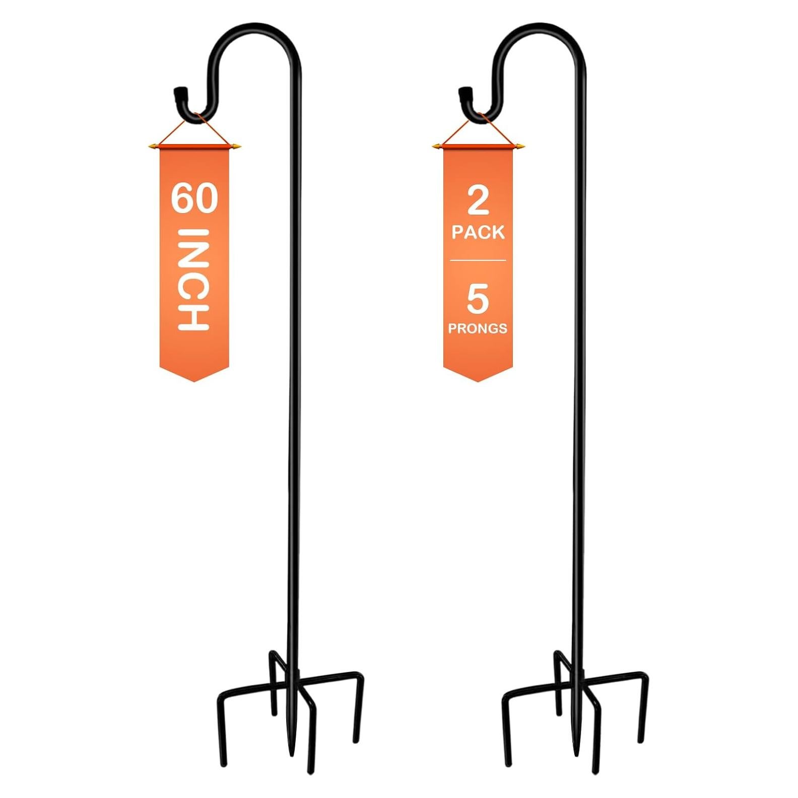 Ganchos de Pastor Ottsuls 152 cm Ajustables para Jardín - 2 Paquete