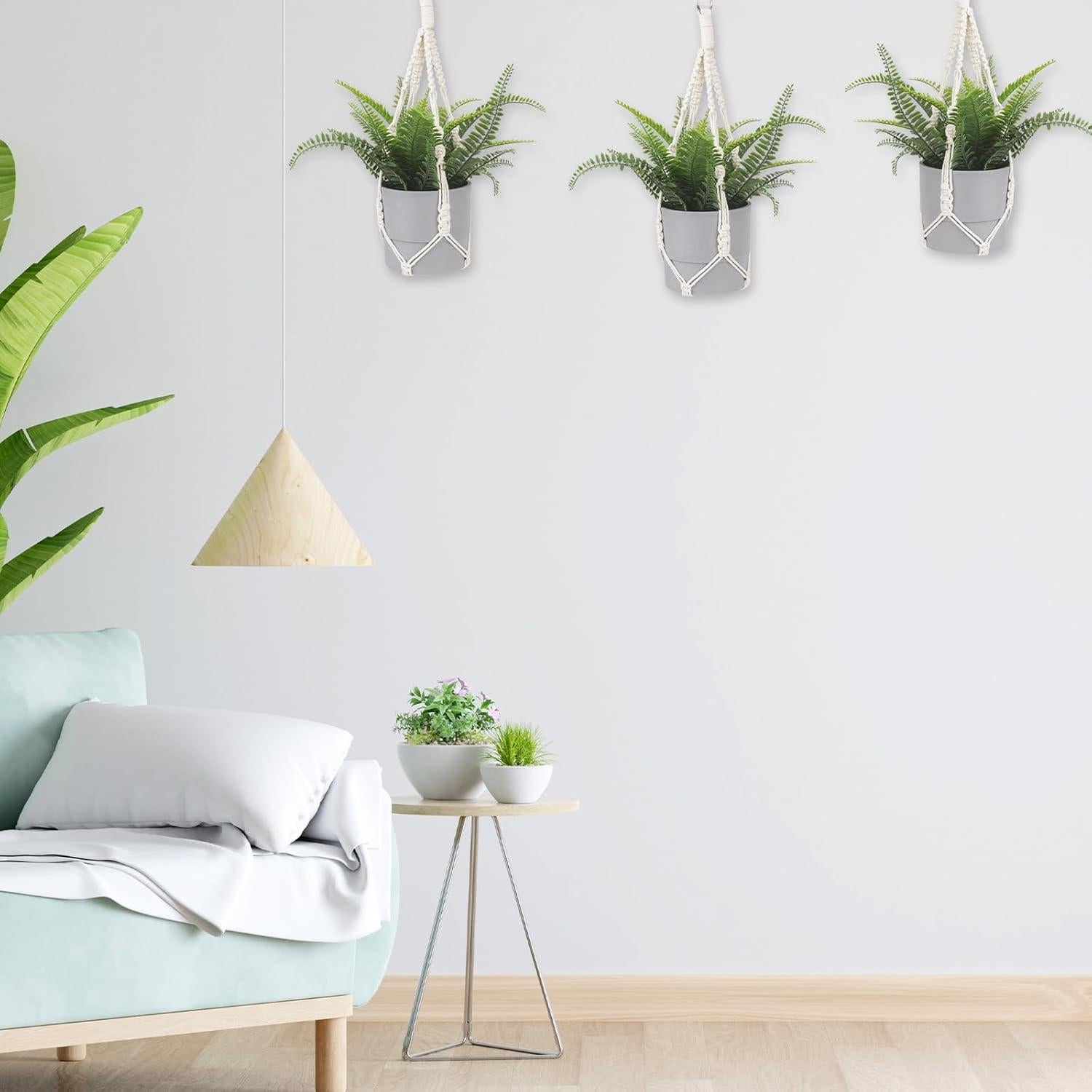 Colgador de Plantas de Macramé Sliverdew 50 cm 2 Piezas Boho