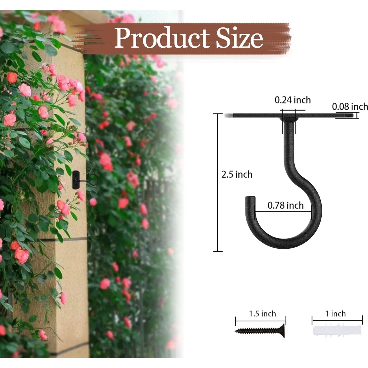 Ganchos de Techo ASZUNE 2.5in (6.35cm) para Plantas - 2 Piezas