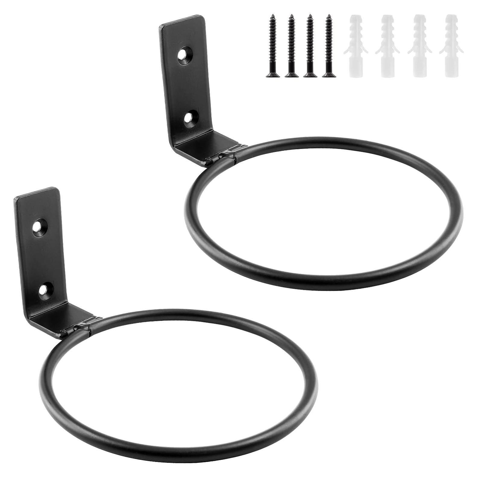 Juego de 2 Anillos para Macetas Jiozermi 15.24 cm Metal Negro