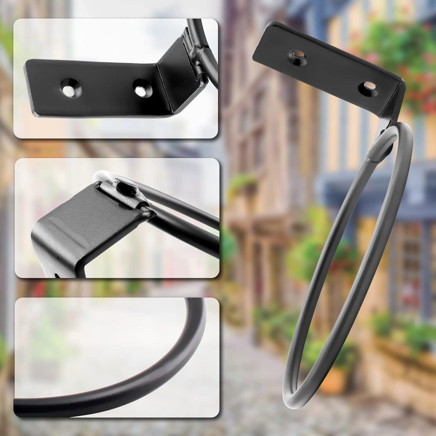 Juego de 2 Anillos para Macetas Jiozermi 15.24 cm Metal Negro