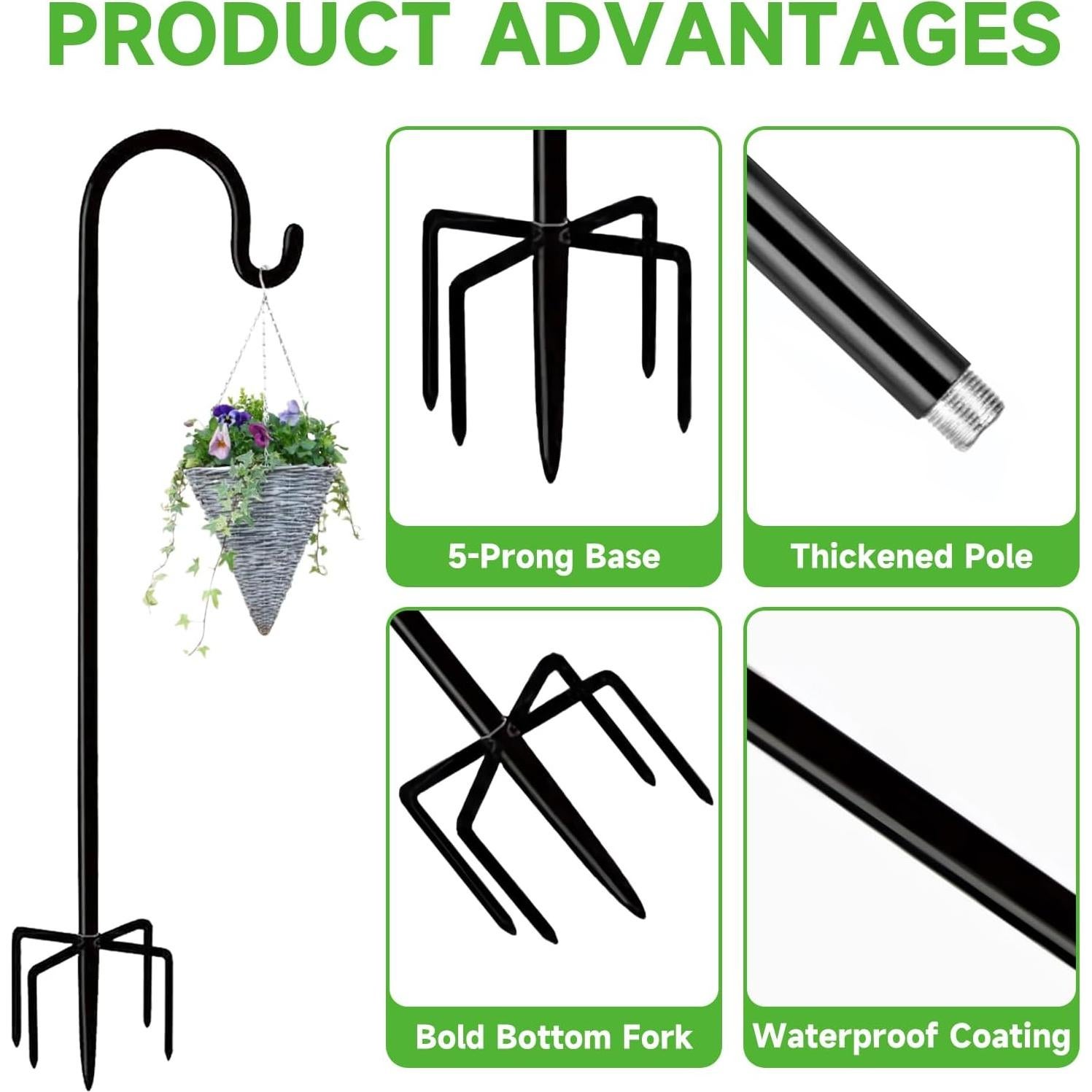 Gancho de Jardín Pantutru 121.92 cm 5 Puntas Soporte Decorativo