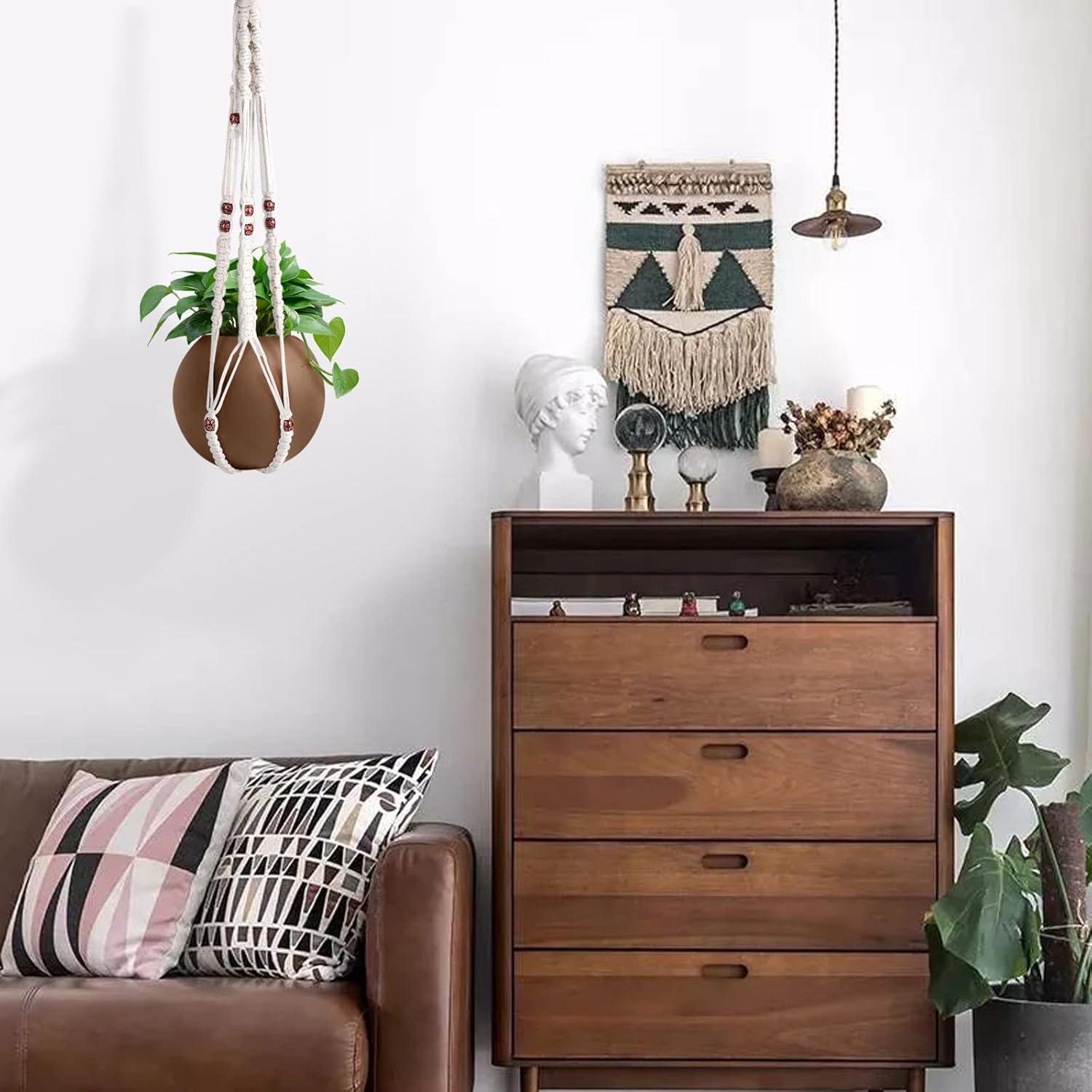 Colgador de Plantas de Macramé Necamocu 84 cm Hecho a Mano