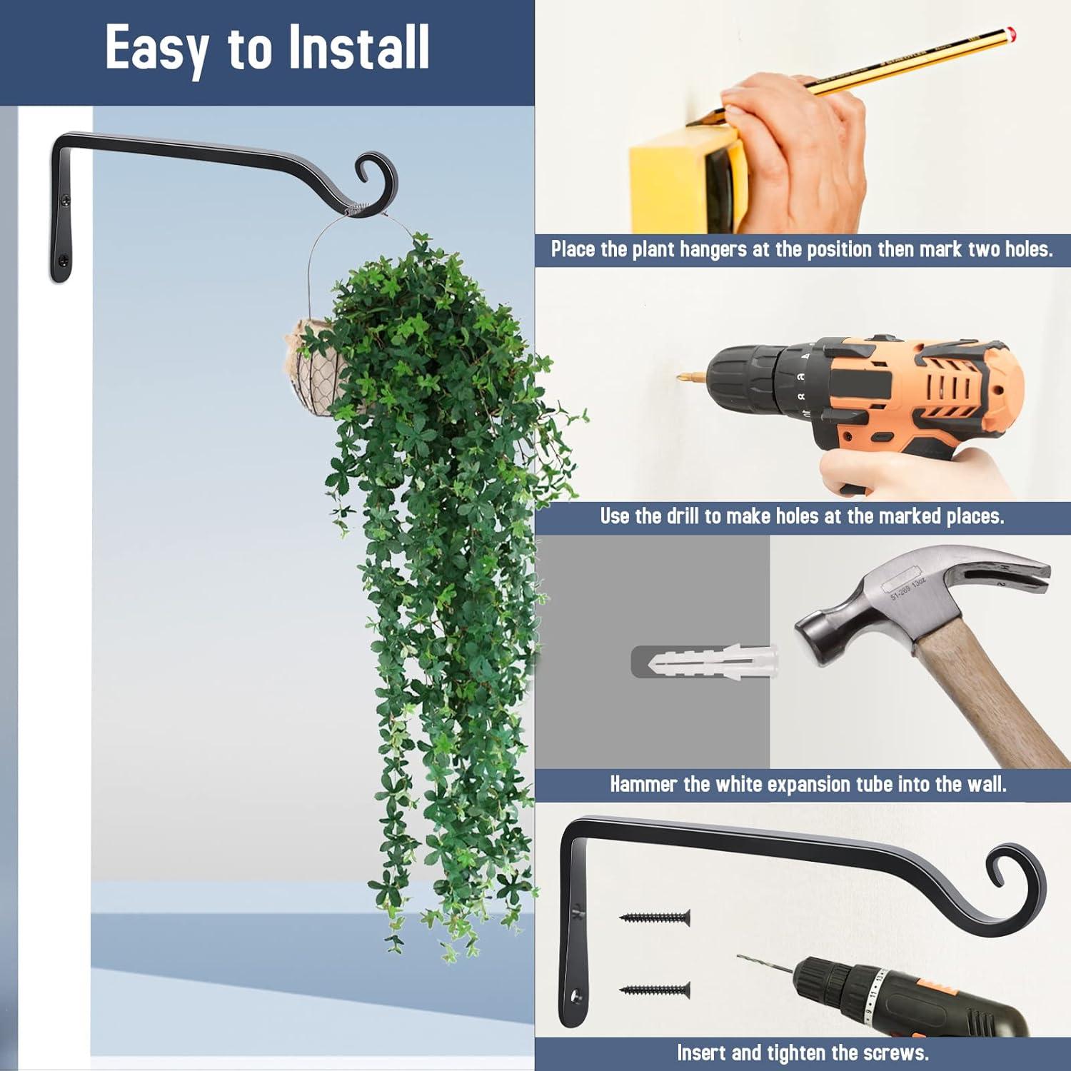 Soporte de Pared para Plantas FEED GARDEN 25.4 cm 2 Unidades