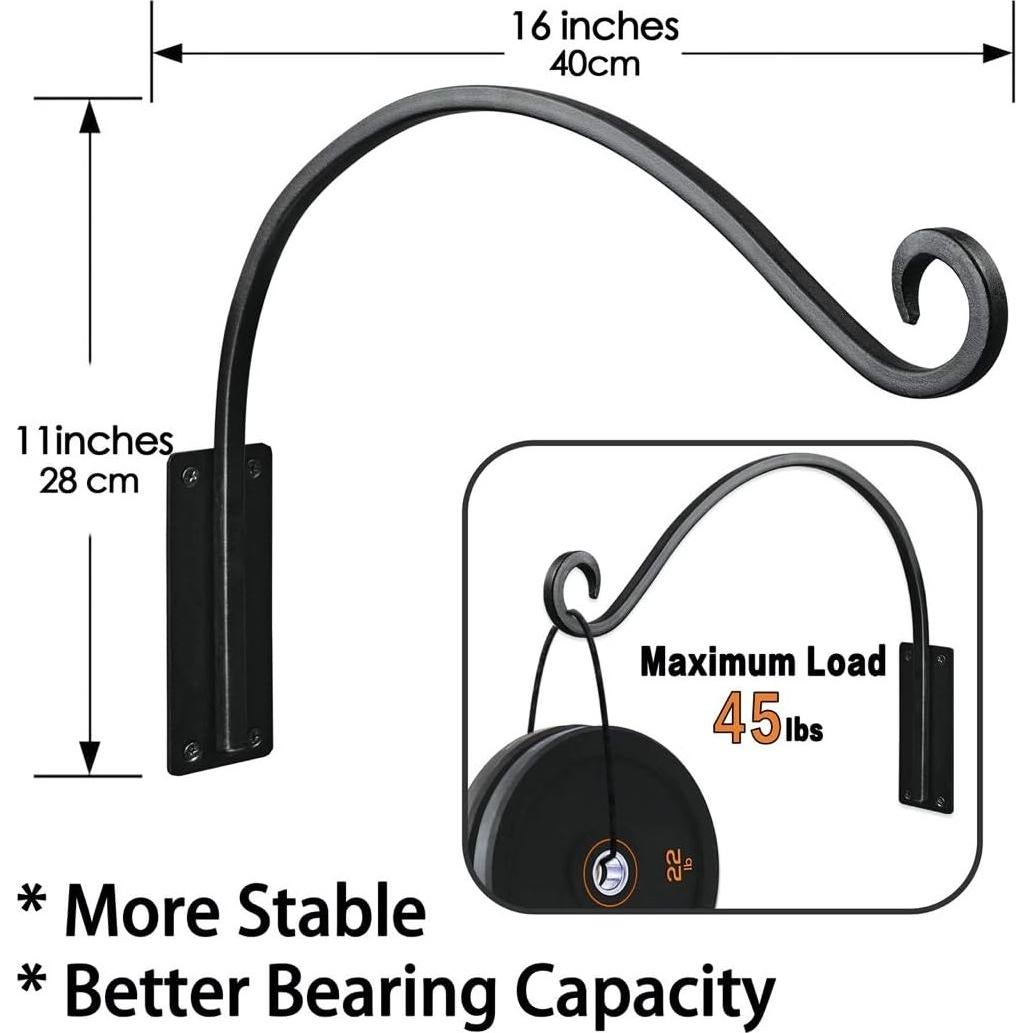 Soporte Colgante para Plantas Lifyzoon 40.64 cm Negro Resistente