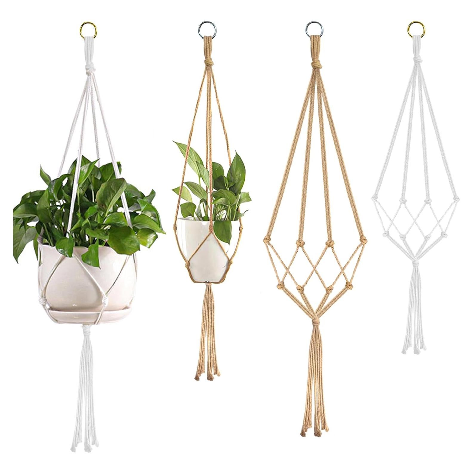 Soporte Colgante para Plantas Roucerlin 4 Pcs 60 y 80 cm