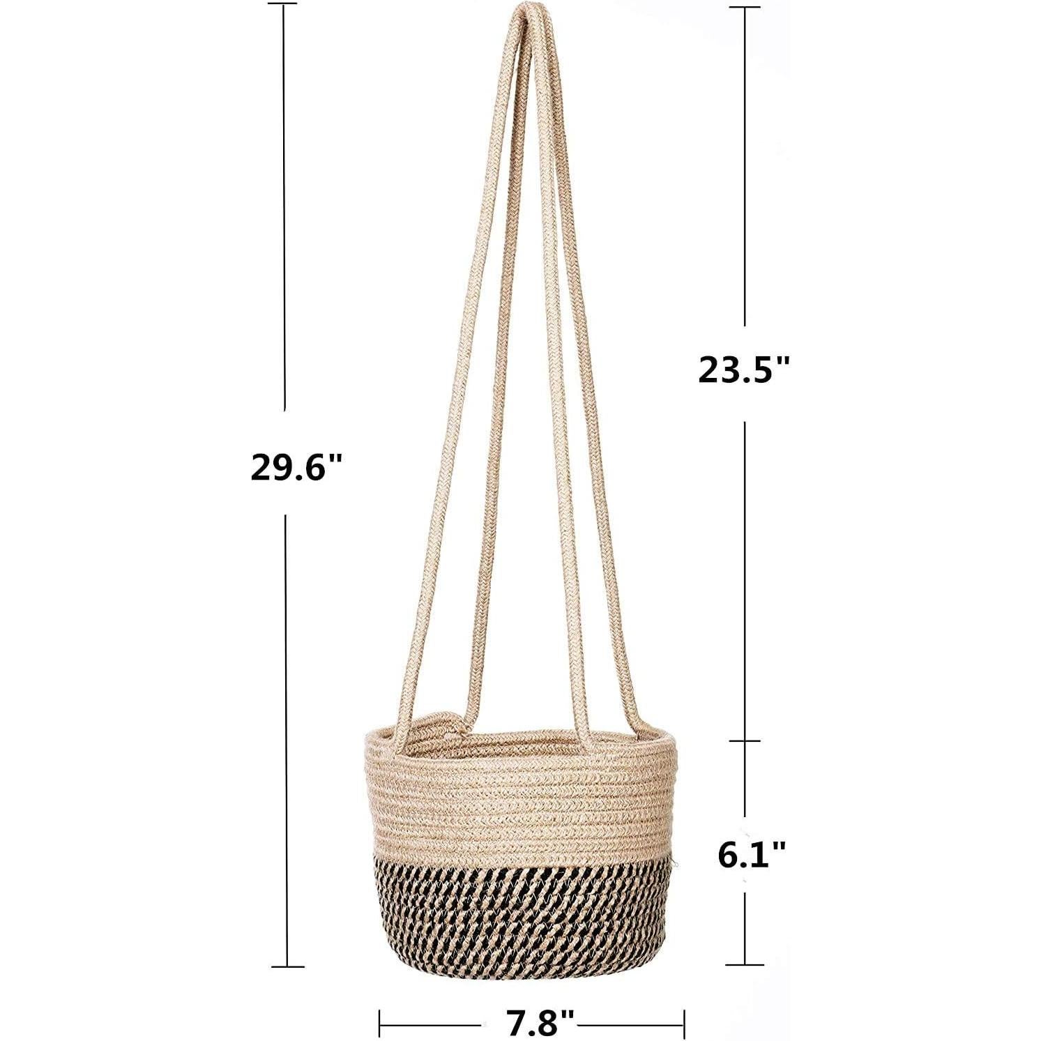 Cesta de Macramé para Plantas Colgantes RUIZHIXUAN Yute 20 cm