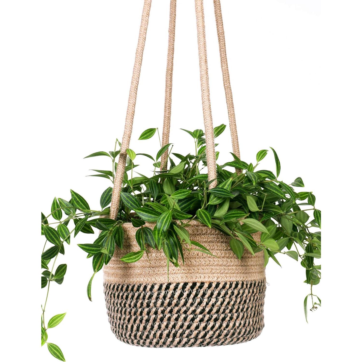 Cesta de Macramé para Plantas Colgantes RUIZHIXUAN Yute 20 cm