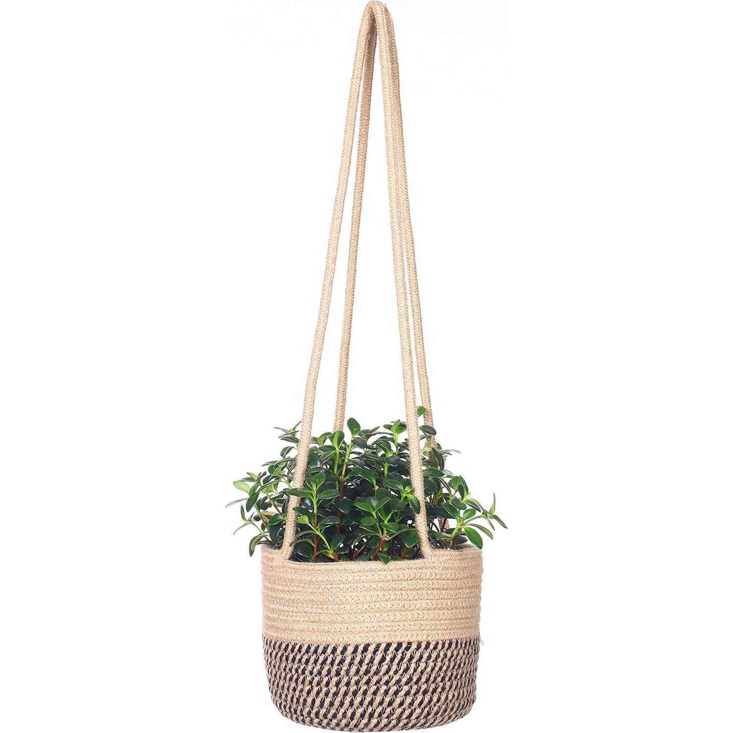 Cesta de Macramé para Plantas Colgantes RUIZHIXUAN Yute 20 cm